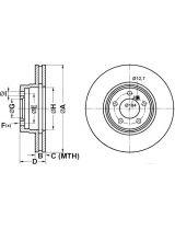ATE 24.0130-0184.1 Тормозной диск передний