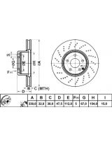 ATE 24.0132-0136.1 Тормозной диск передний