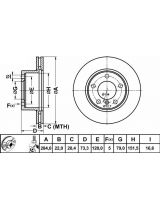 ATE 24.0122-0239.1 Тормозной диск передний