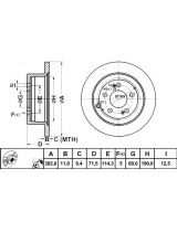ATE 24.0111-0146.1 Тормозной диск задний