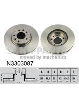 NIPPARTS N3303087 Тормозной диск