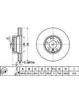 ATE 24.0130-0107.1 Тормозной диск передний