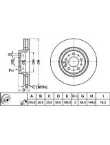 ATE 24.0128-0144.1 Тормозной диск передний