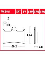 TRW MCB611SRQ Колодки дисковые передние