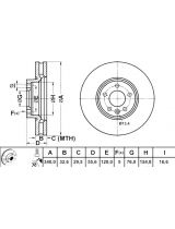 ATE 24.0133-0100.1 Тормозной диск передний