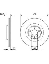 BOSCH 0 986 479 747 Тормозной диск передний