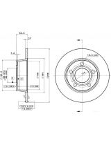 BREMBO 08.9751.11 Тормозной диск задний