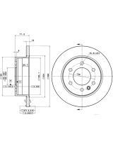 BREMBO 08.9509.11 Тормозной диск задний с покрытием