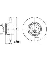 ATE 24.0130-0199.1 Тормозной диск передний