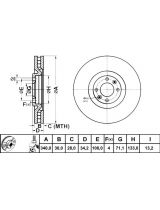 ATE 24.0130-0230.1 Тормозной диск передний