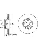 ATE 24.0130-0212.1 Тормозной диск передний