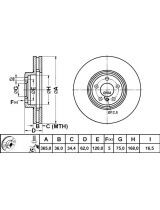 ATE 24.0136-0109.1 Тормозной диск передний