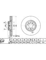 ATE 24.0130-0206.1 Тормозной диск передний