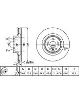 ATE 24.0132-0157.1 Тормозной диск передний
