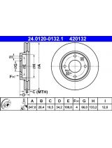 ATE 24.0120-0132.1 Тормозной диск передний