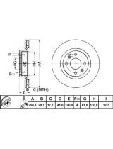 ATE 24.0121-0106.1 Тормозной диск передний