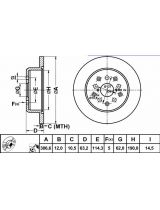 ATE 24.0112-0703.1 Тормозной диск задний
