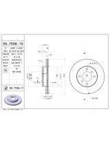 BREMBO 09.7056.11 Тормозной диск передний