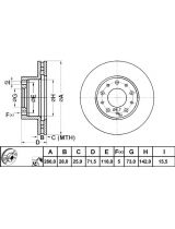 ATE 24.0128-0213.1 Тормозной диск передний