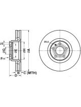 ATE 24.0130-0175.1 Тормозной диск передний