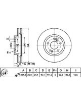 ATE 24.0126-0127.1 Тормозной диск передний