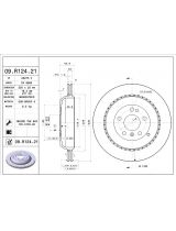 BREMBO 09.R124.21 Тормозной диск задний