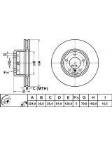 ATE 24.0130-0117.1 Тормозной диск передний