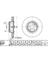 ATE 24.0130-0176.1 Тормозной диск передний