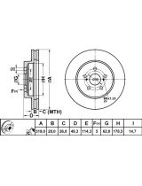 ATE 24.0128-0753.1 Тормозной диск передний