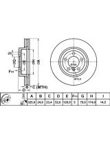 ATE 24.0125-0138.1 Тормозной диск передний