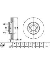 ATE 24.0125-0117.1 Тормозной диск передний