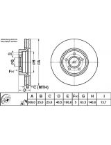 ATE 24.0125-0162.1 Тормозной диск передний