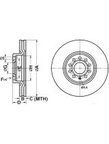 ATE 24.0125-0158.1 Тормозной диск передний