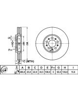 ATE 24.0125-0113.1 Тормозной диск передний