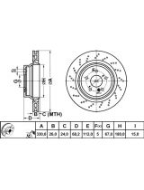 ATE 24.0126-0136.1 Тормозной диск задний
