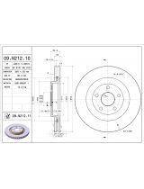 BREMBO 09.N212.11 Тормозной диск передний