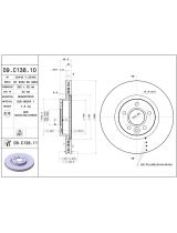 BREMBO 09.C138.11 Тормозной диск передний