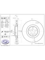 BREMBO 09.B971.11 Тормозной диск передний