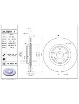 BREMBO 09.B807.41 Тормозной диск передний