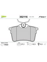 Valeo 302116 Колодки дисковые задние