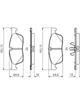 BOSCH 0 986 494 818 Колодки дисковые передние