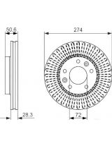 BOSCH 0 986 479 599 Тормозной диск передний