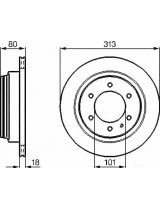 BOSCH 0 986 478 496 Тормозной диск