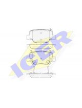 ICER 181945 Колодки дисковые задние