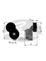 GATES T38430 Ролик натяжной поликлинового
