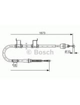 BOSCH 1 987 482 361 Трос ручного тормоза левый L=1673