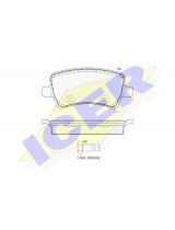 ICER 181776 Колодки дисковые задние