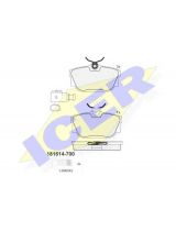 ICER 181614-700 Колодки дисковые задние