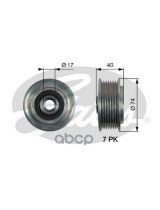 GATES OAP7159 Шкив генератора