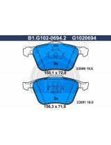 GALFER B1-G102-0694-2 Колодки дисковые 4 шт